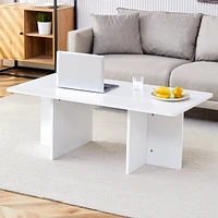 Modern Rectangular Mdf Dining Table with Industrial Design