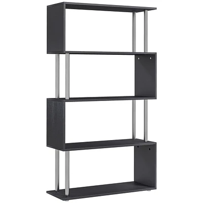 Homcom Bookshelf Bookcase Shelf Storage Wood Furniture Home Office Modern