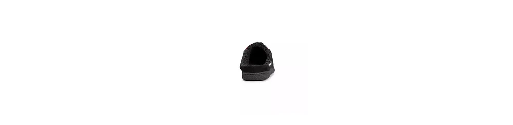 Muk Luks Mens Staughton Clog Slipper, Black, 12