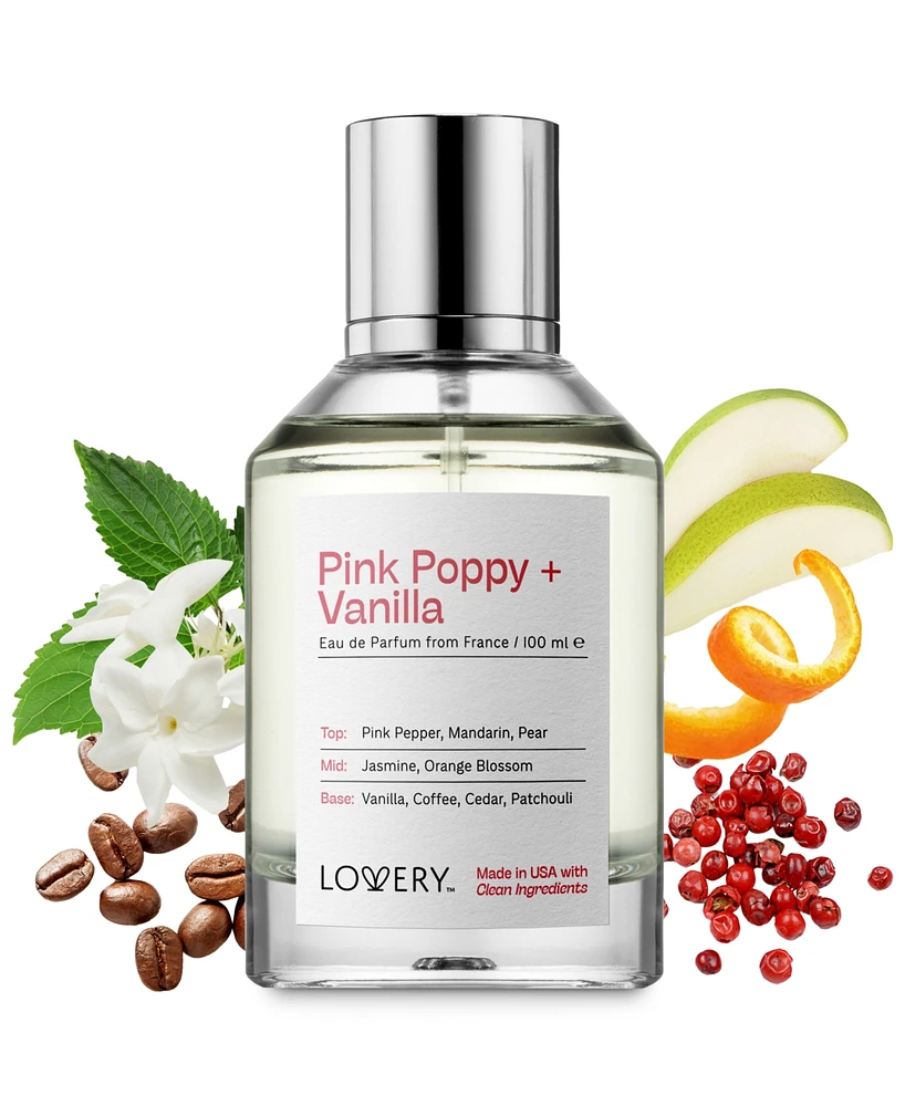 Lovery Pink Poppy + Vanilla Eau de Parfum Spray, 3.4 oz.