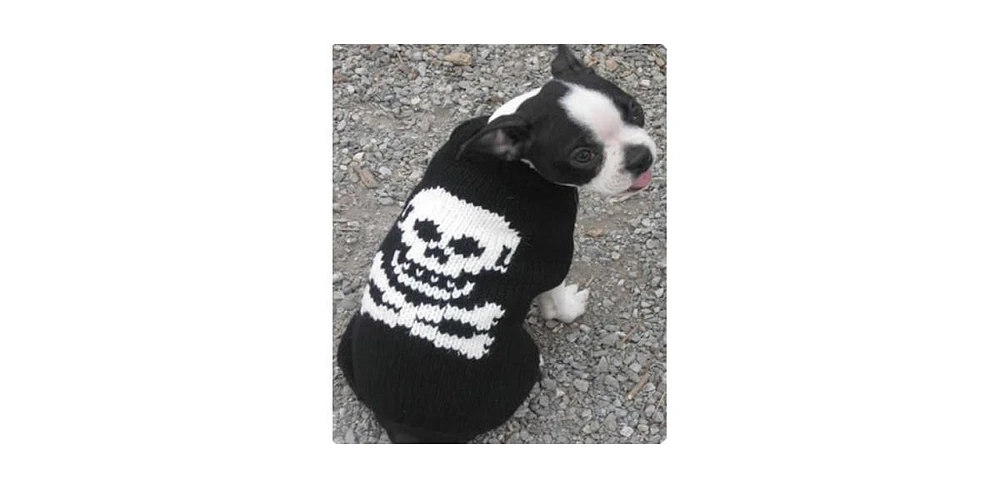 Chilly Dog L Black Skull Dog Sweater