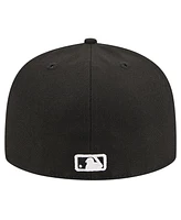 New Era Men's Black Arizona Diamondbacks Logo 59FIFTY Fitted Hat