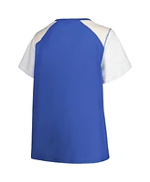 '47 Brand Women's Royal/Gray Los Angeles Dodgers Plus Size Henley T-Shirt