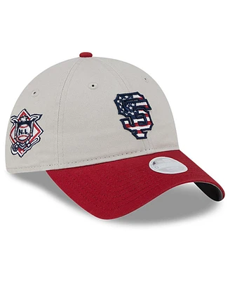 New Era Women's Red San Francisco Giants 2024 Fourth of July 9TWENTY Adjustable Hat