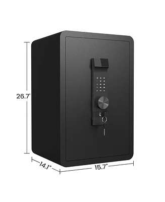 Movable, Detachable Shelf, Dual Alarm Safe with 3-Way Entry