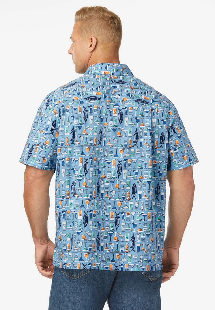 KingSize Big & Tall The No-Tuck Casual Short Sleeve Shirt