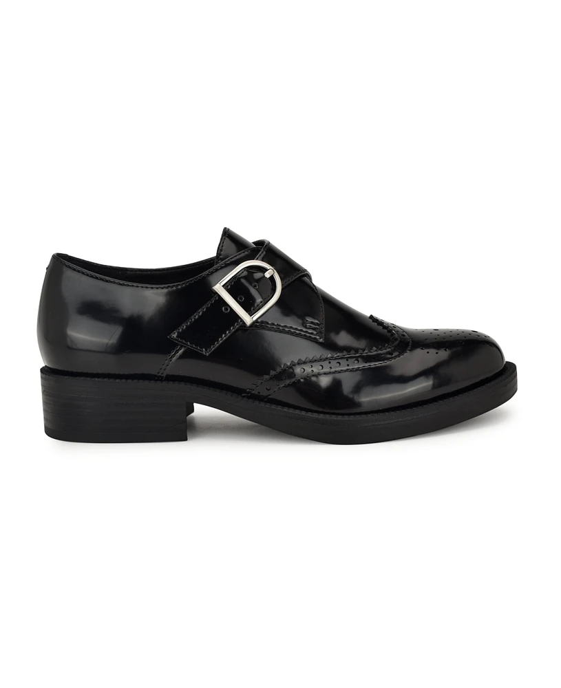 Nine West Women's Smythe Wingtip Buckle Oxfords