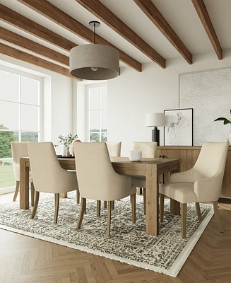 7pc Dining Set (Davie Rectangular Table & 6 Nelin Chairs)