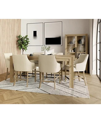 7pc Counter Height Dining Set (Davie Table & 6 Nelin Stools)