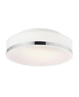 Cwi Lighting Frosted 2 Light Drum Shade Flush Mount