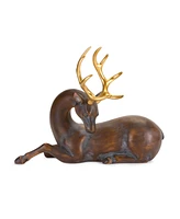 Slickblue Set of 2 Resin Deer Figurines - Elegant Home Decor Accent for Christmas and Beyond