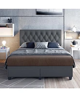 Boyd Sleep Boyd Salerno Upholstered Platform Bed Frame with Storage Drawers