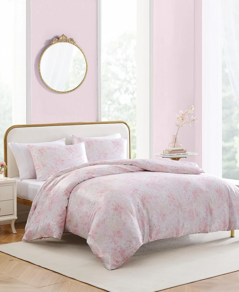 Betsey Johnson Butterfly Garden Satin Piece Duvet Cover Set