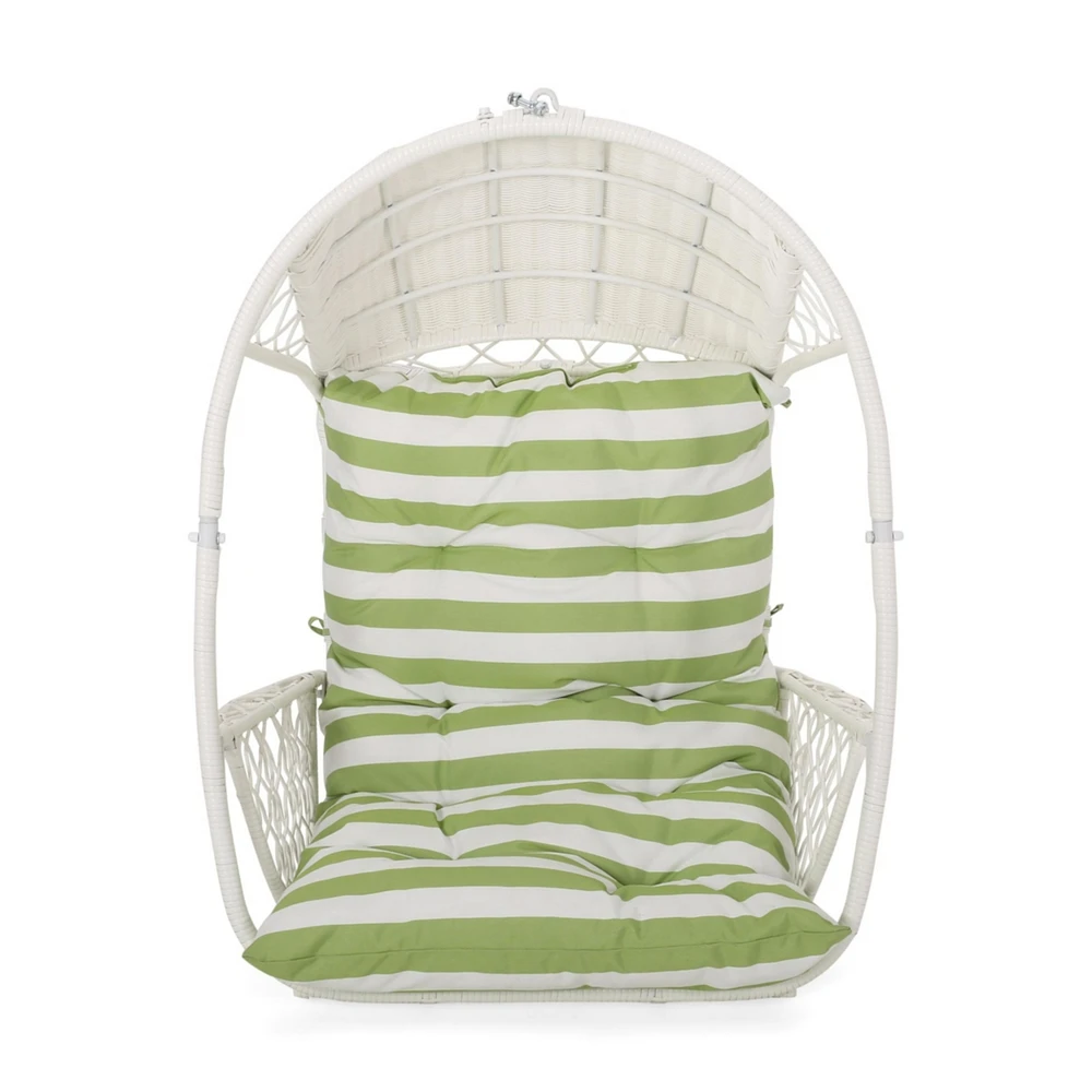 Stylish Wicker Hanging Chair with Cushion for Relaxation and Comfort