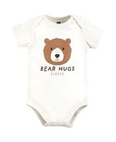 Hudson Baby Boys Unisex Soft Cotton Bodysuit Triple Pack