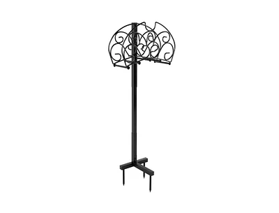 Detachable Hose Holder for Lawn or Garden with Freestanding Metal Design
