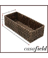 Casafield Bathroom Storage Baskets - Set of 2, Espresso