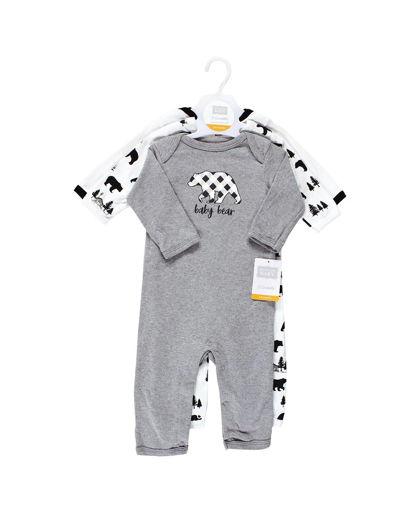 Hudson Baby Boys Unisex Triple Full-Body Suit Pack