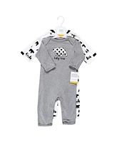 Hudson Baby Boys Unisex Triple Full-Body Suit Pack