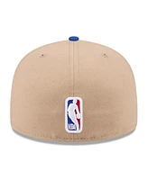 New Era Men's Tan/Blue York Knicks 2024 Nba Draft 59FIFTY Fitted Hat