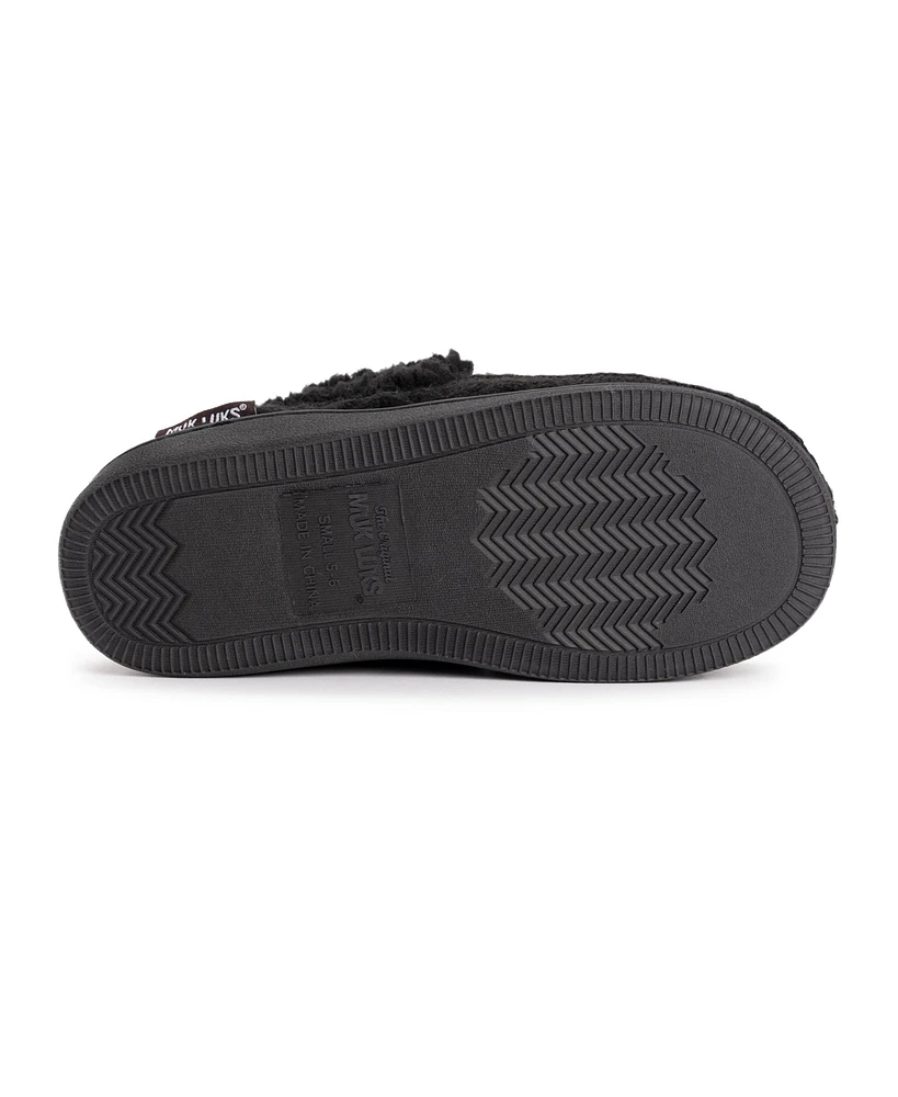 Muk Luks Women's Anais Moccasin Slippers, Oatmeal Birdseye, XLarge