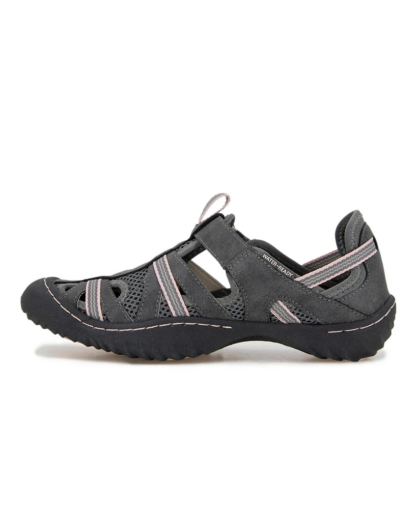 Jbu Women's Regional Water-Ready Strappy Sandal Flats