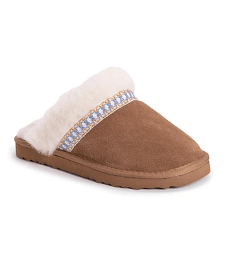 Muk Luks Women's Dawn Suede Scuff Slippers
