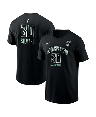 Nike Men's and Women's Breanna Stewart Black New York Liberty Rebel Edition Name Number T-Shirt