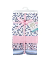 Hudson Baby Infant Girl Cotton Flannel Burp Cloths and Receiving Blankets, 8-Piece, Lemons, One