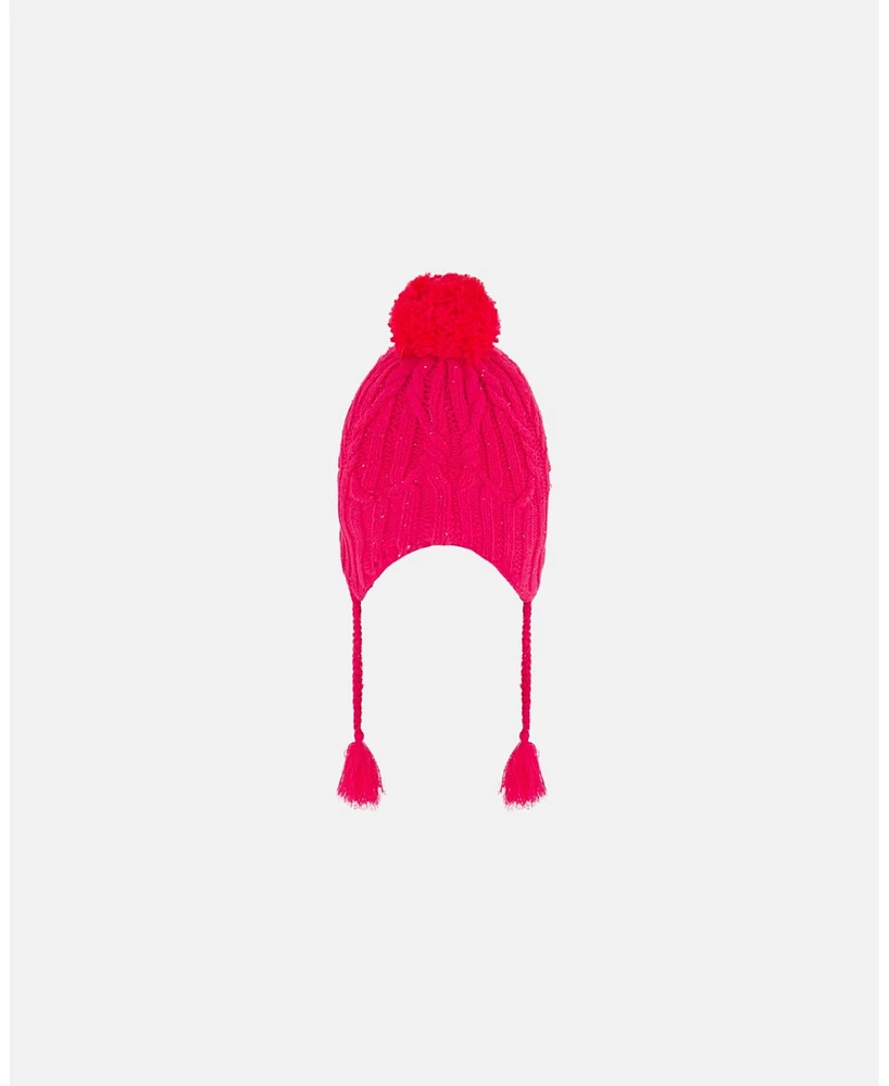 Deux par Deux Girl Peruvian Knit Hat Fuschia Pink - Toddler|Child
