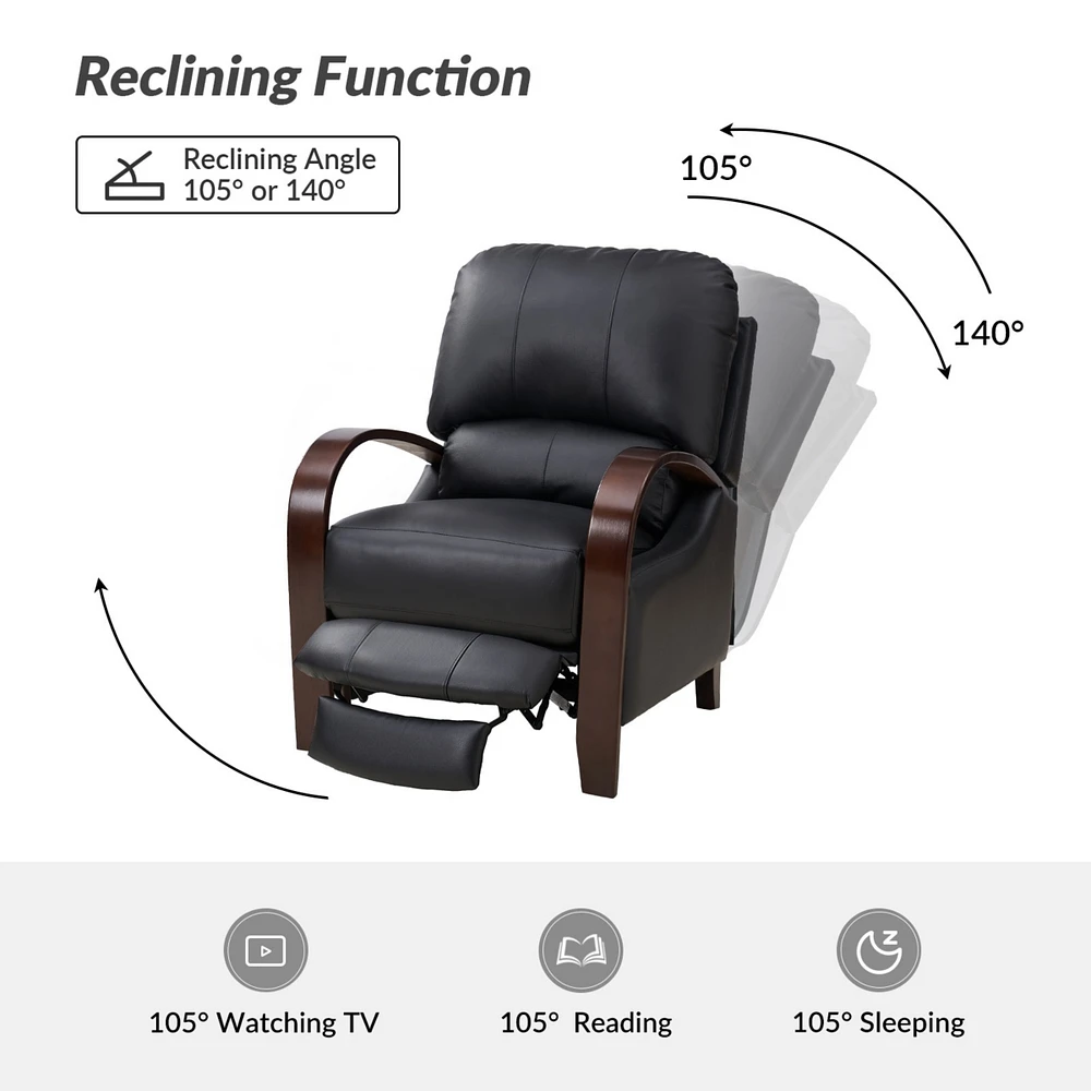 Alex Genuine Leather Manual Recliner
