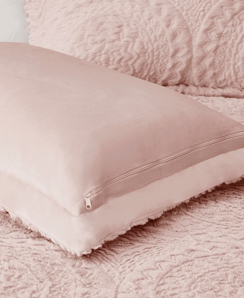 Madison Park Arya Medallion Embroidered Faux Fur 2-Pc. Comforter Set, Twin/Twin Xl