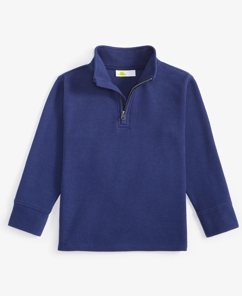 Epic Threads Toddler Boys 2T-4T Quarter-Zip Long-Sleeve Top, Created for Macy's