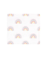 Hudson Baby Infant Girl Cotton Flannel Receiving Blankets, Girl New Elephant, One Size
