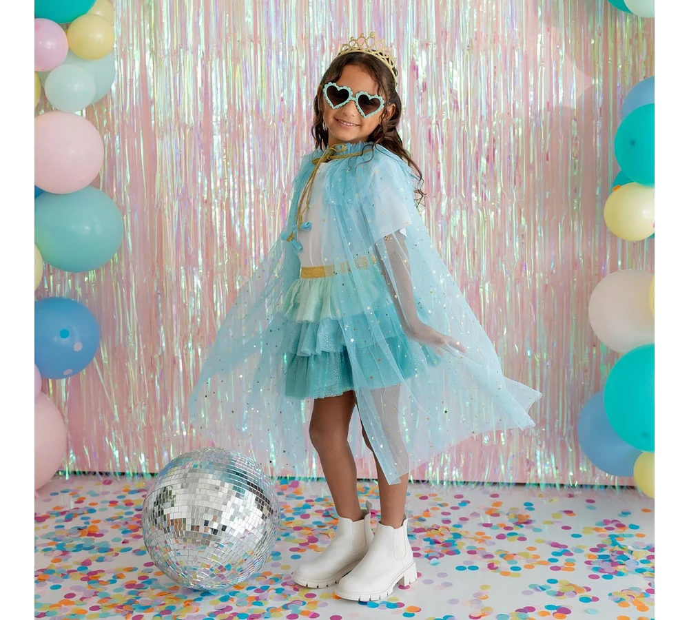Sweet Wink Little and Big Girls Aqua Petal Tutu Skirt