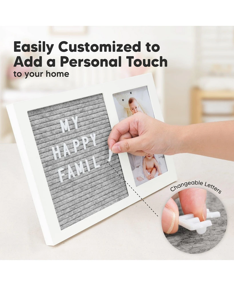 KeaBabies Heartfelt Baby Picture Frame Keepsake with Letterboard, 12x8 Ultrasound Frames, Gifts for Newborn