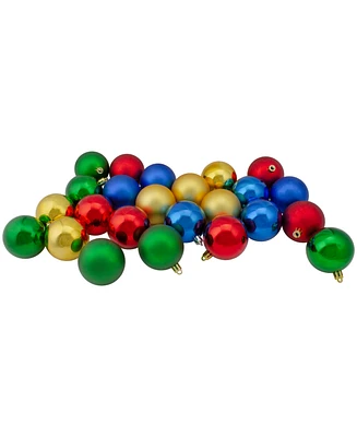 Northlight Shatterproof 2-Finish Christmas Ball Ornaments 2.5-Inch