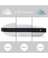 Clara Clark Cool Choice Adjustable Memory Foam Pillow - Side Sleeper - King