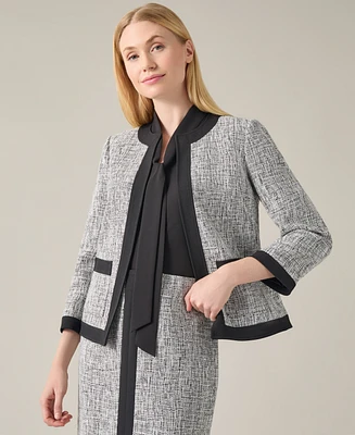 Kasper Women's Tweed Framed Jacket, Regular & Petite