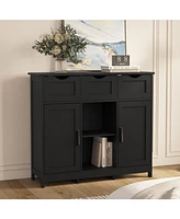 3-Drawer Sideboard with Ample Storage and Adjustable Shelves