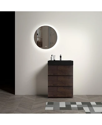 24" Modern Vanity: Elegance, Storage, Silence