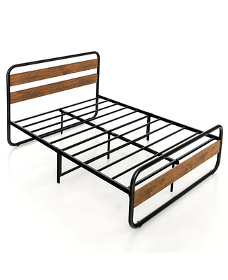 Arc Platform Bed with Headboard and Footboard