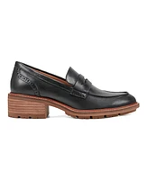 Earth Women's Lindy Block Heel Slip-On Penny Loafers
