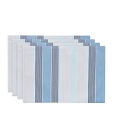 Izod Breakers Stripe Water-Resistant Indoor and Outdoor Placemats, Set of 4, 13" x 19"