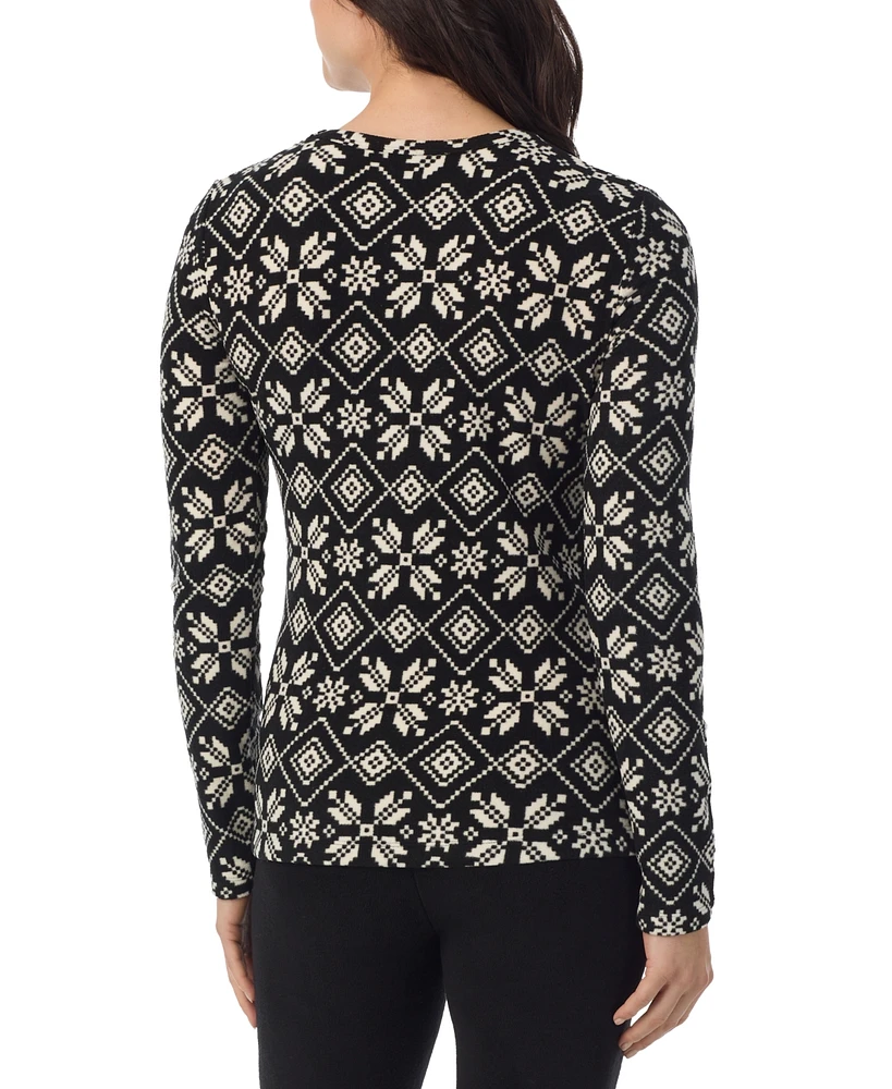 Cuddl Duds Fleecewear Stretch Crewneck Top