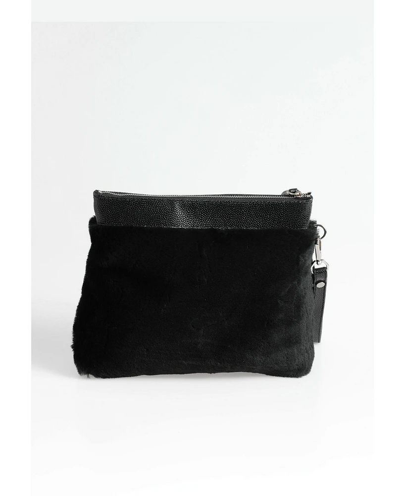 Women's Shearling Clutch Bag