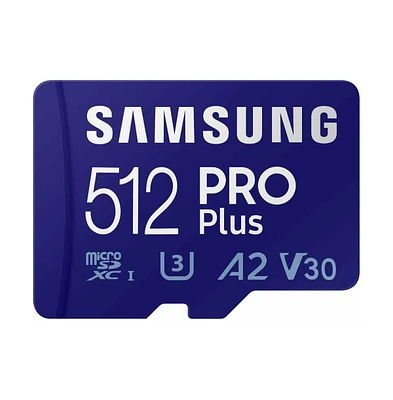 Samsung 512GB Pro Plus and Adapter MicroSDXC Memory Card