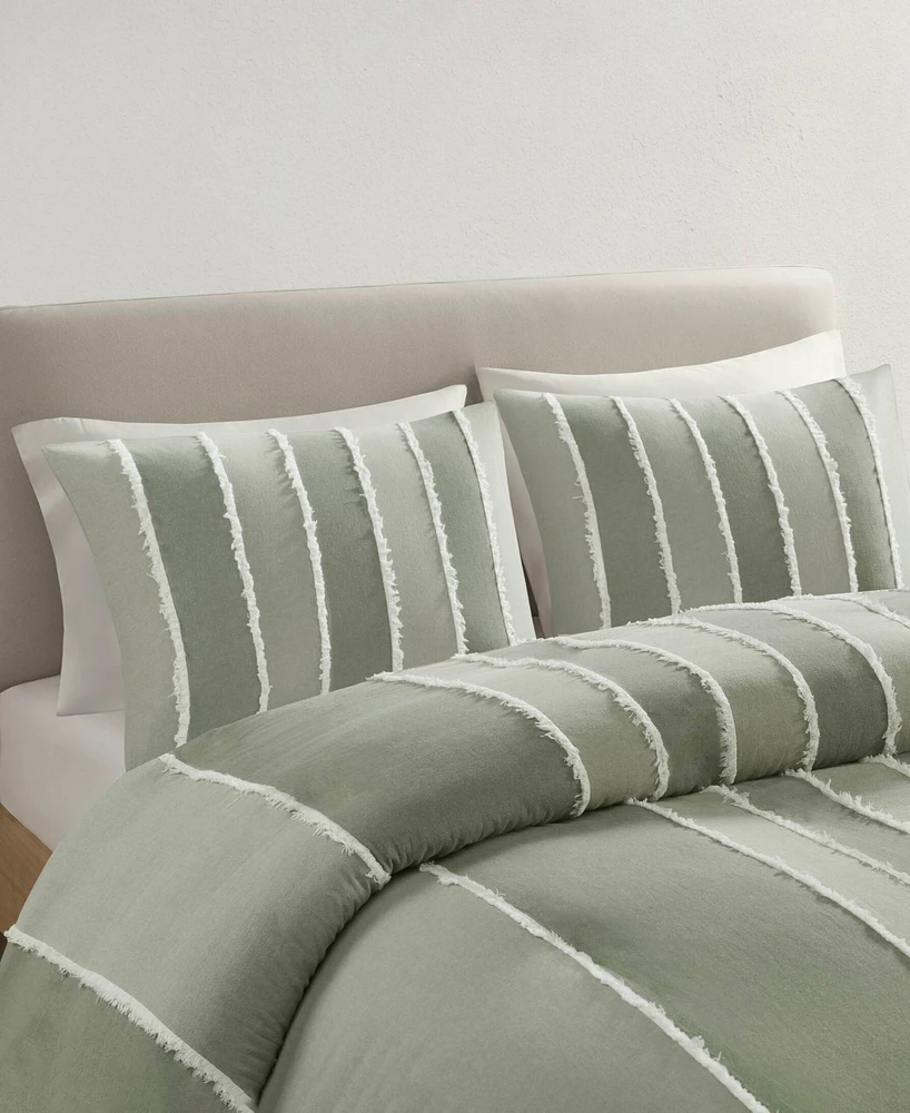 Ink+Ivy Striped Shay 3-Pc. Duvet Cover Set, Full/Queen