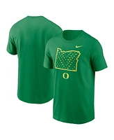 Nike Men's Green Oregon Ducks Campus State Shape T-Shirt