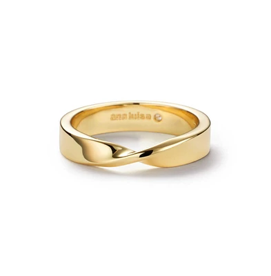 Ana Luisa - Gold Band Ring Eliora